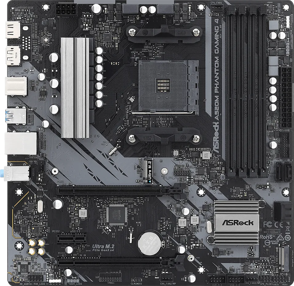 Carte Mère ASRock A520M Phantom Gaming 4 (AM4) Micro-ATX