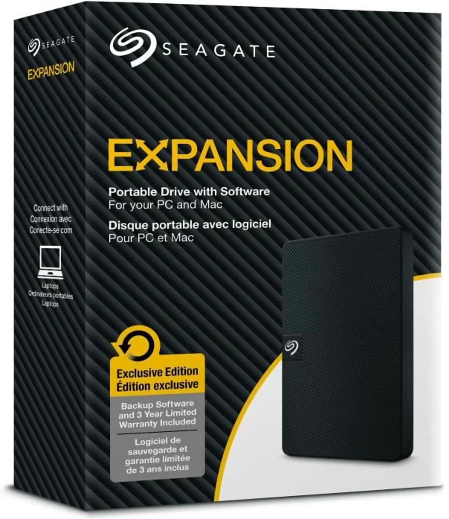 Disque Dur externe Seagate Expansion Portable - 4To  (Noir)