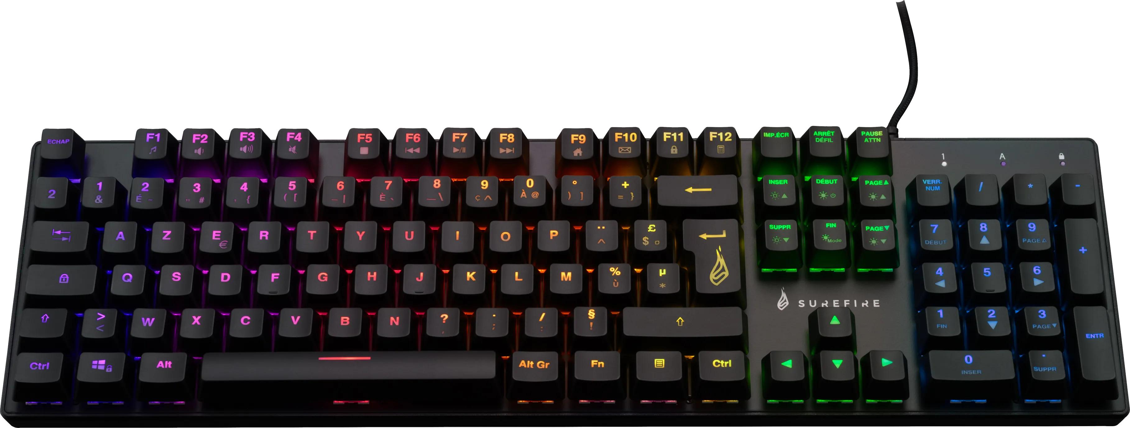 Clavier Gamer mécanique Verbatim SureFire KingPin M2 RGB (Noir)
