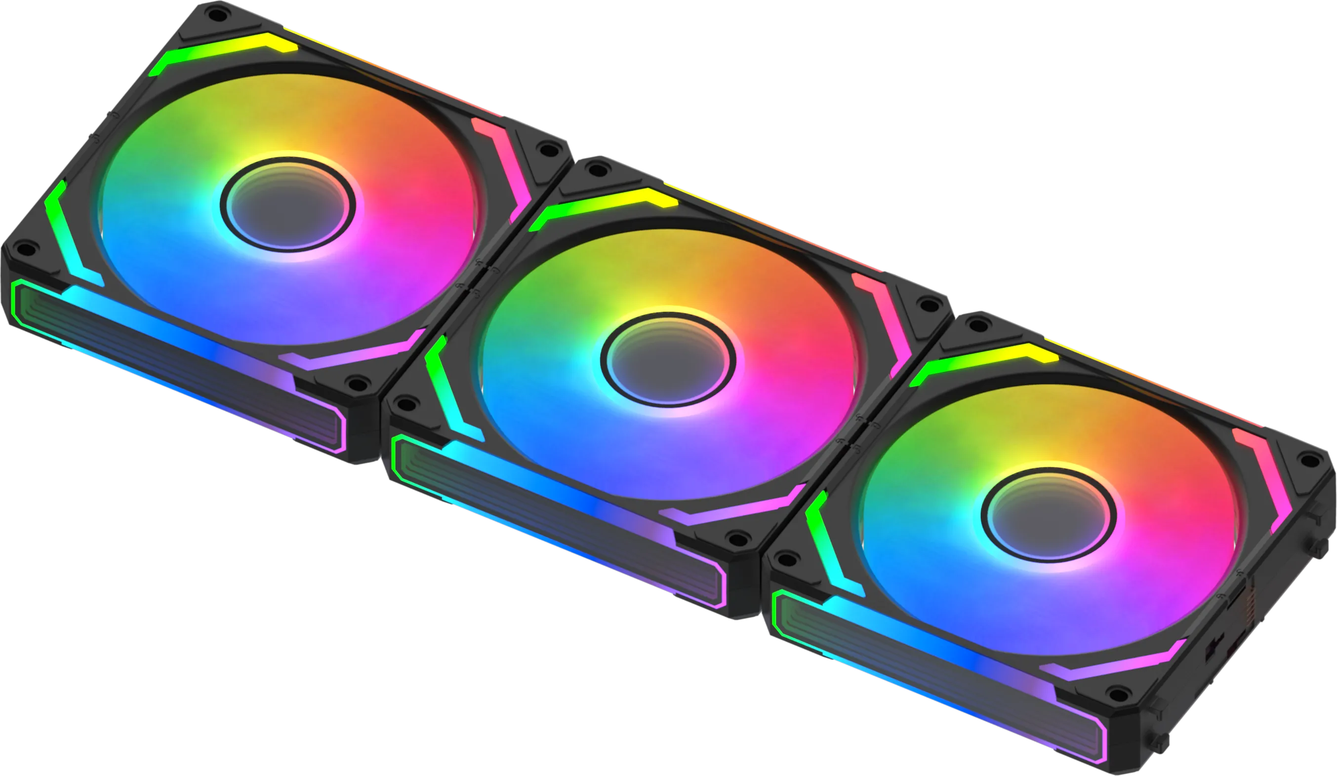 Lot de 3 Ventilateurs de boitier Xigmatek Starlink Ultra RGB (Noir)