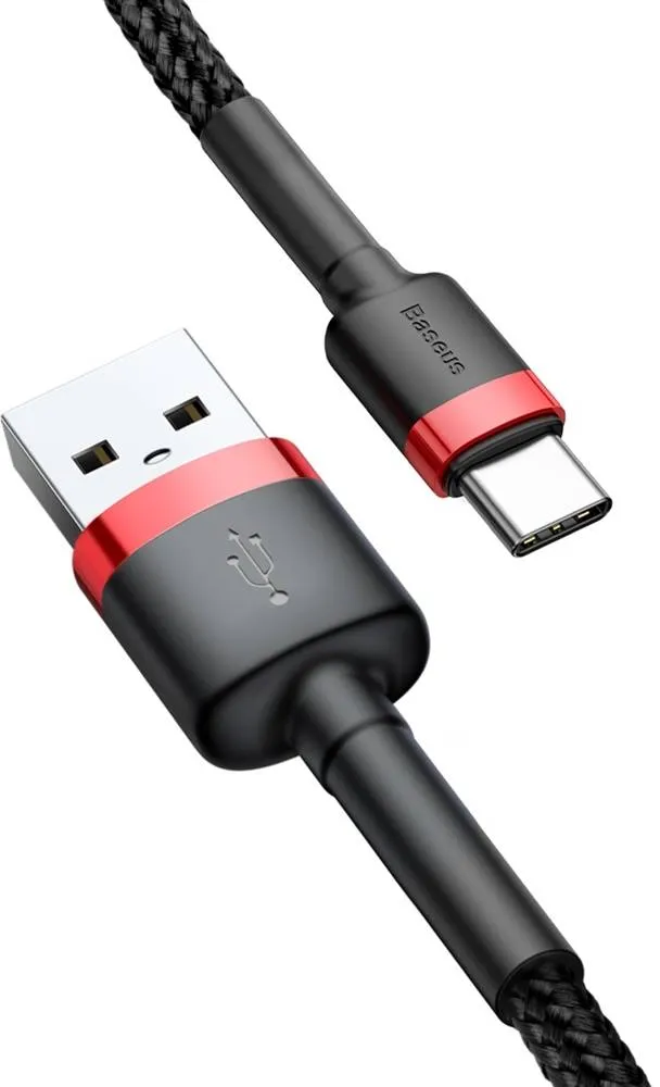 Cable Baseus Cafule USB Type A - USB Type C M/M 1m (Noir/Rouge)