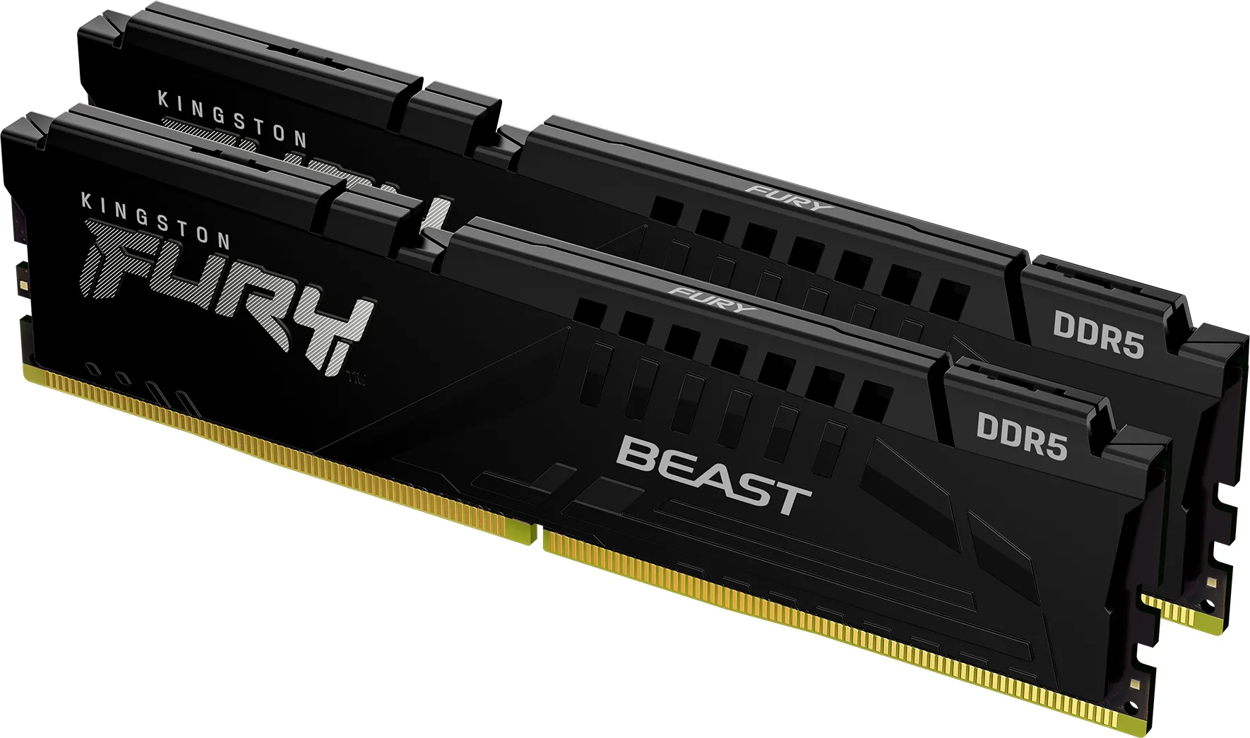 Kit Barrettes mémoire 32Go (2x16Go) DIMM DDR5 Kingston Fury Beast  5200MHz (Noir)