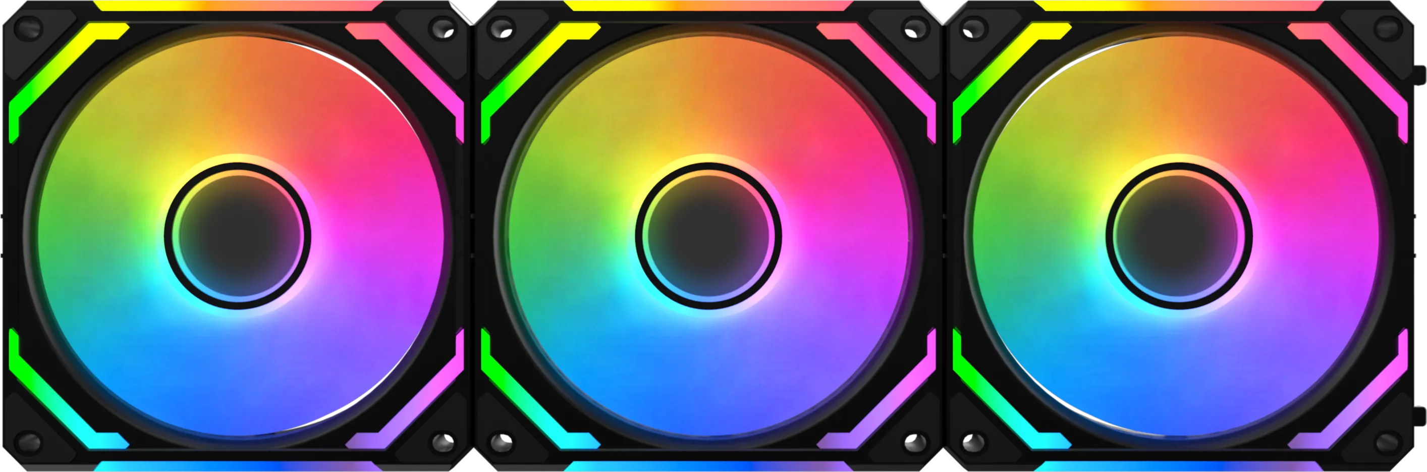 Lot de 3 Ventilateurs de boitier Xigmatek Starlink Ultra RGB (Noir)