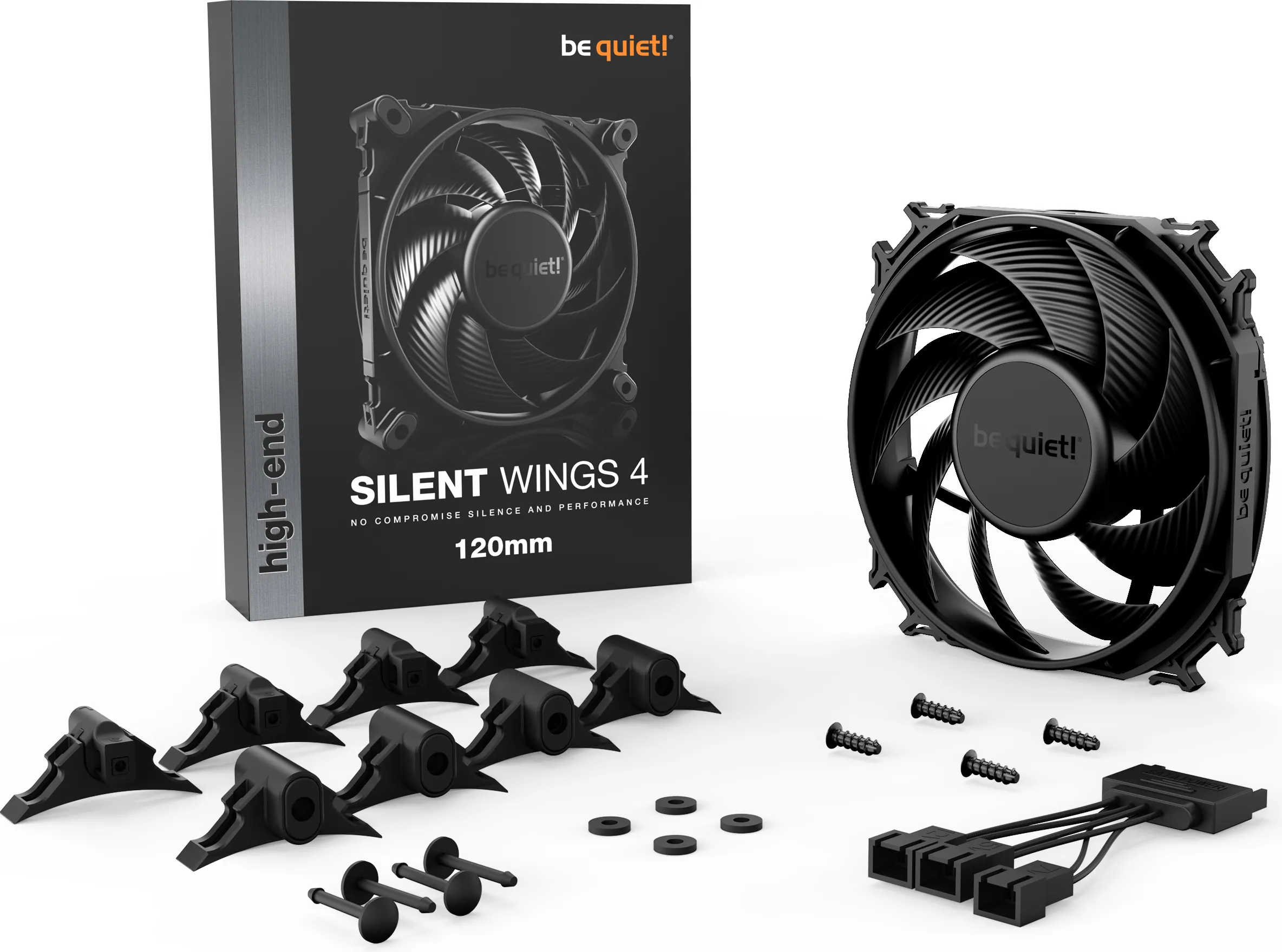 Ventilateur de boitier be quiet! Silent Wings 4 - 12cm (Noir)