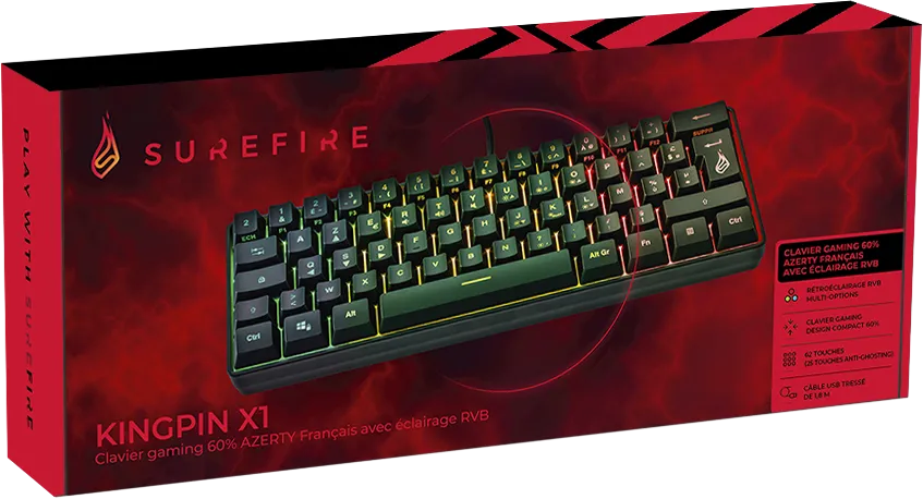 Clavier Gamer Verbatim SureFire KingPin X1 RGB (Noir)