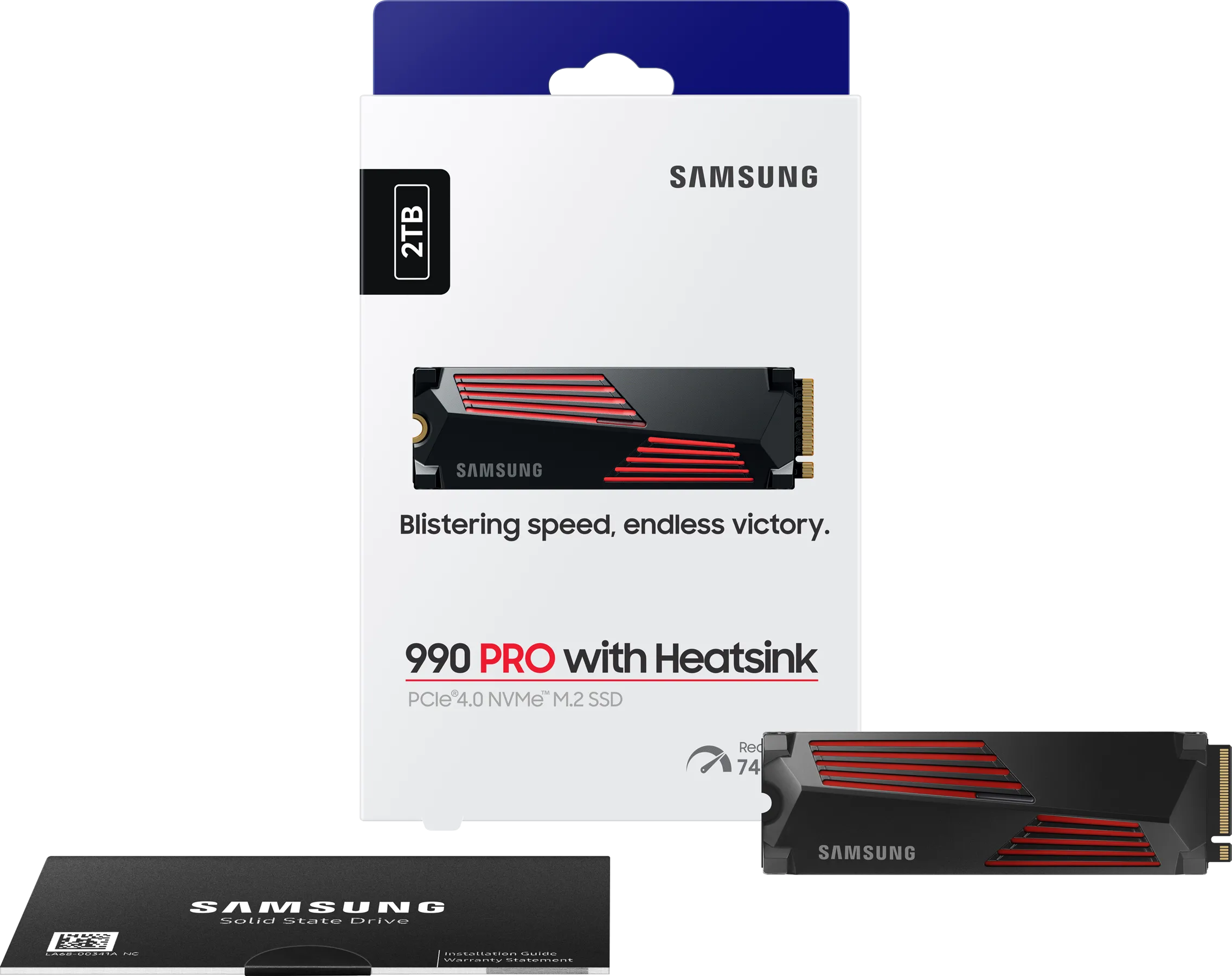 Disque SSD Samsung 990 Pro 2To  avec dissipateur - NVMe M.2 Type 2280