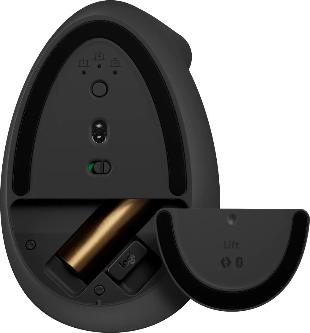Souris sans fil Bluetooth ergonomique verticale Logitech Lift pour droitier (Noir)