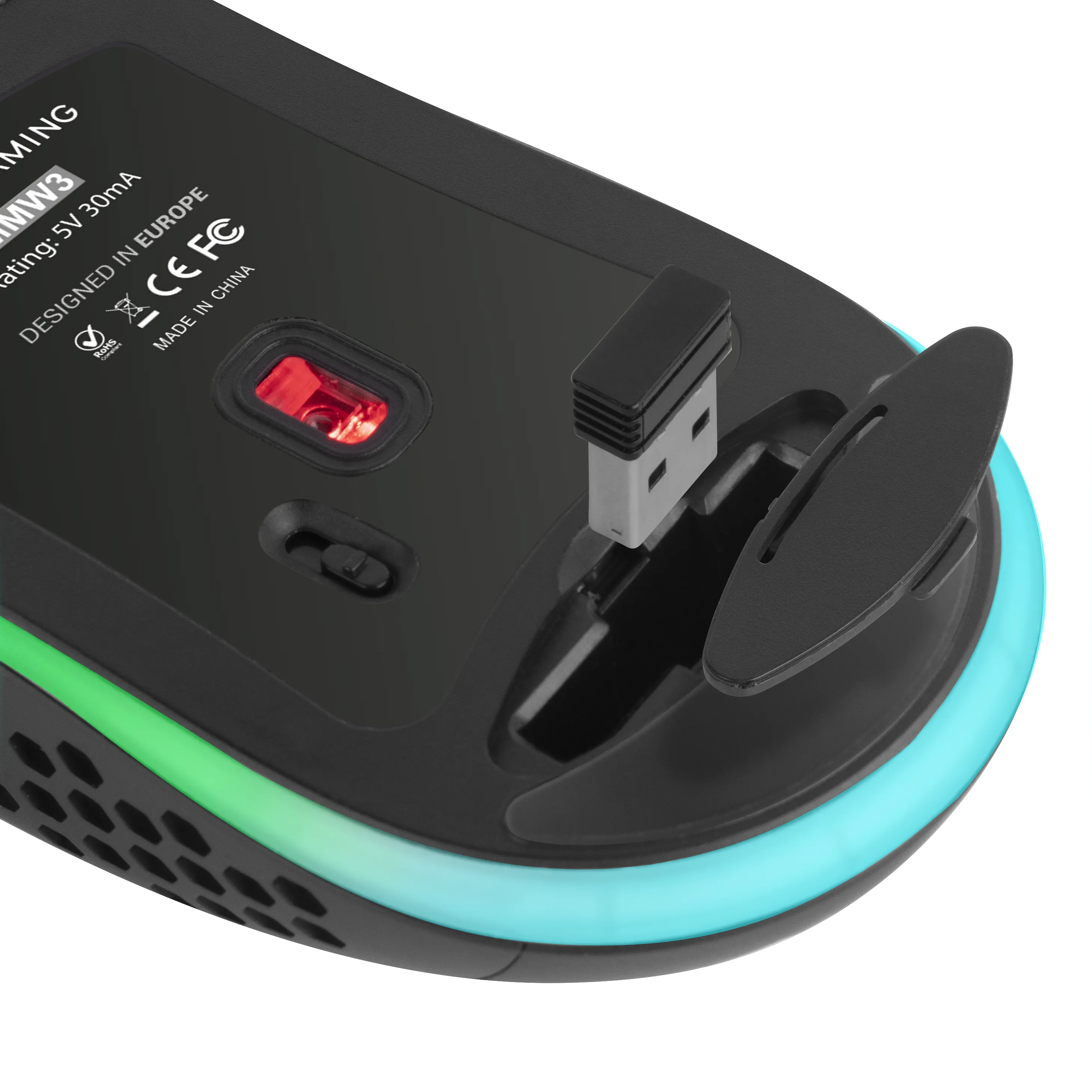 Souris sans fil Gamer Mars Gaming MMW3 RGB (Noir)