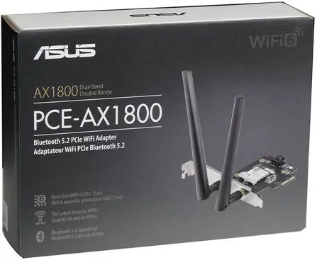 Carte Réseau PCIe WiFi 6 Asus PCE-AX1800 (AX1800)