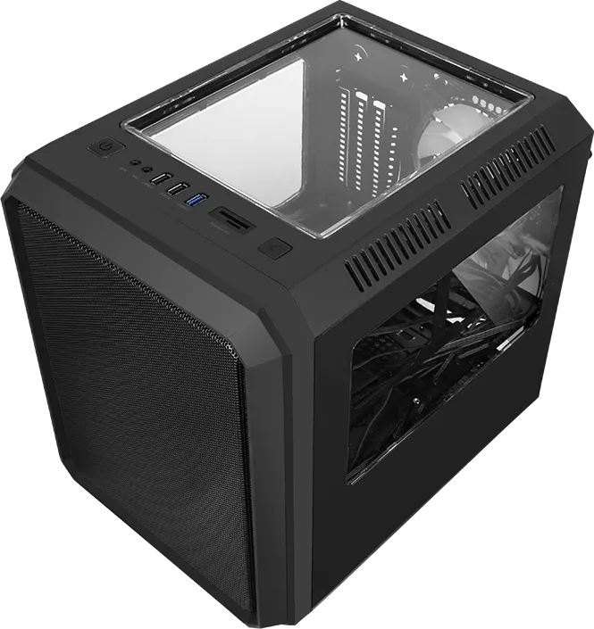 Boitier Cube Micro ATX iTek QBO 8 Evo RGB avec fenêtre (Noir)