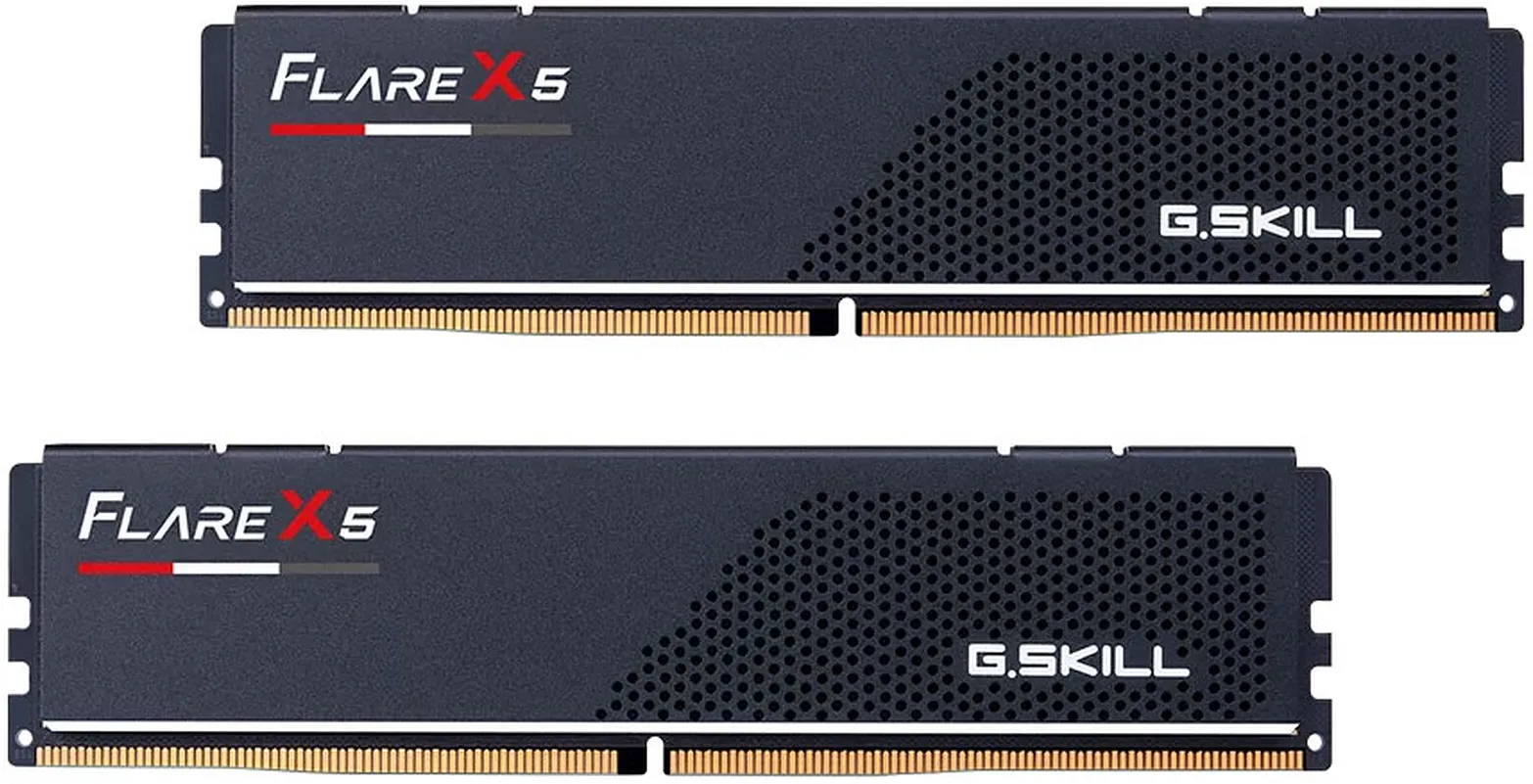 Kit Barrettes mémoire 32Go (2x16Go) DIMM DDR5 G.Skill Flare X5 6000MHz CL30 AMD Expo (Noir)