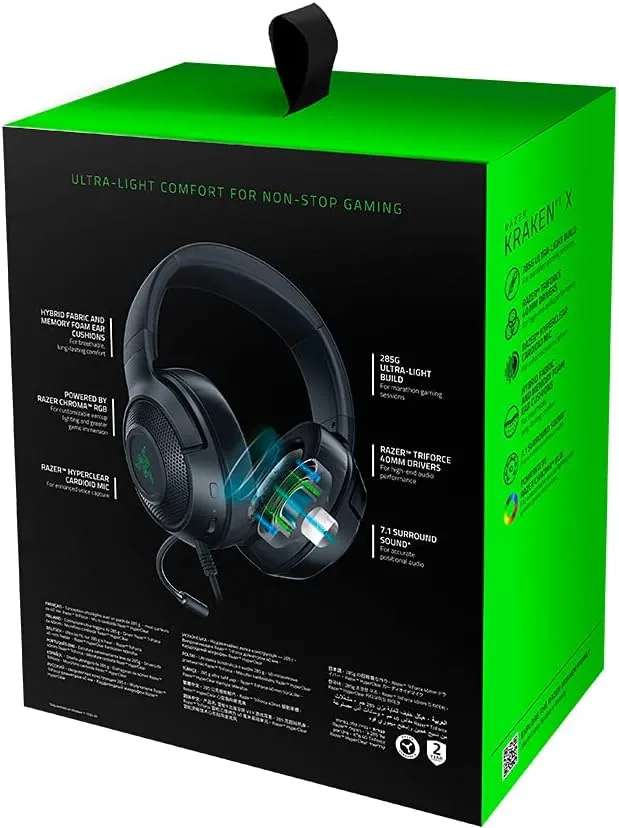 Casque Micro Razer Kraken V3 X (Noir)