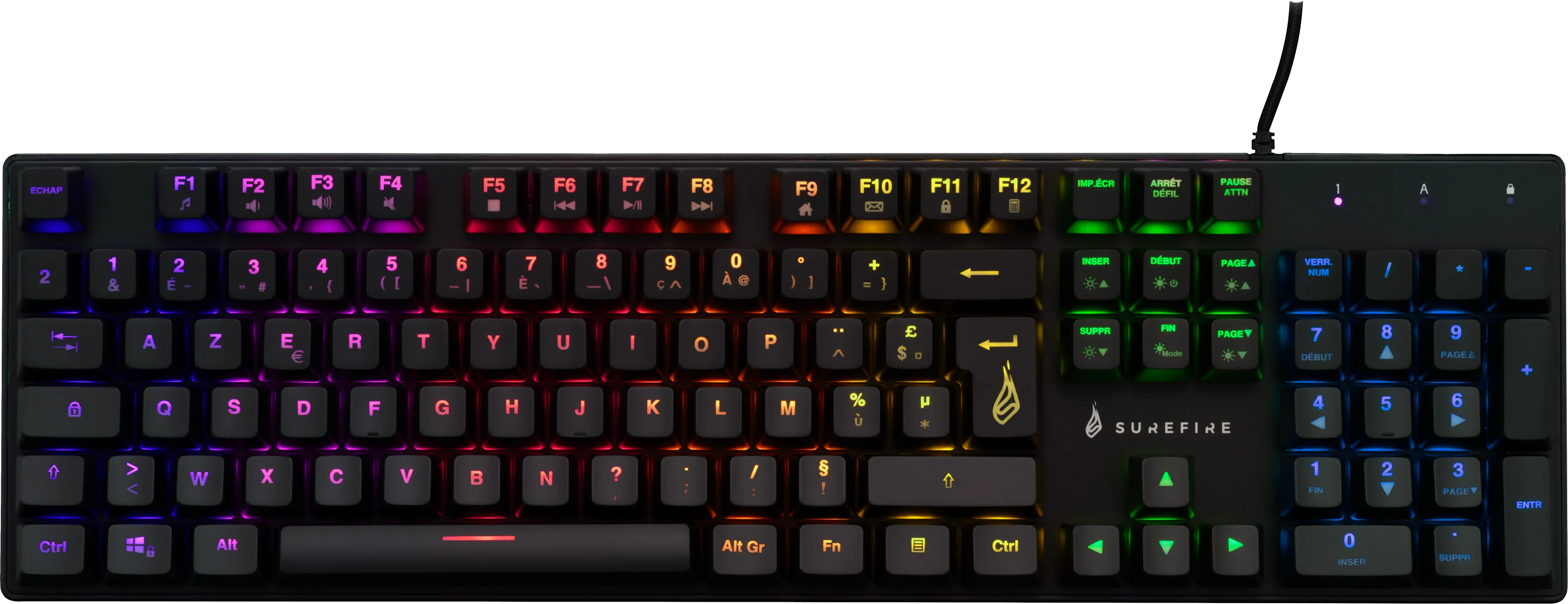 Clavier Gamer mécanique Verbatim SureFire KingPin M2 RGB (Noir)