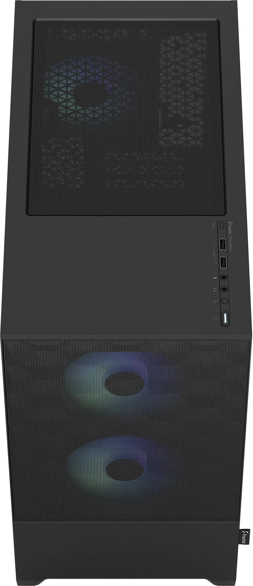 Boitier Mini Tour Micro ATX Fractal Design Pop Mini Air RGB Avec panneau vitré (Noir)
