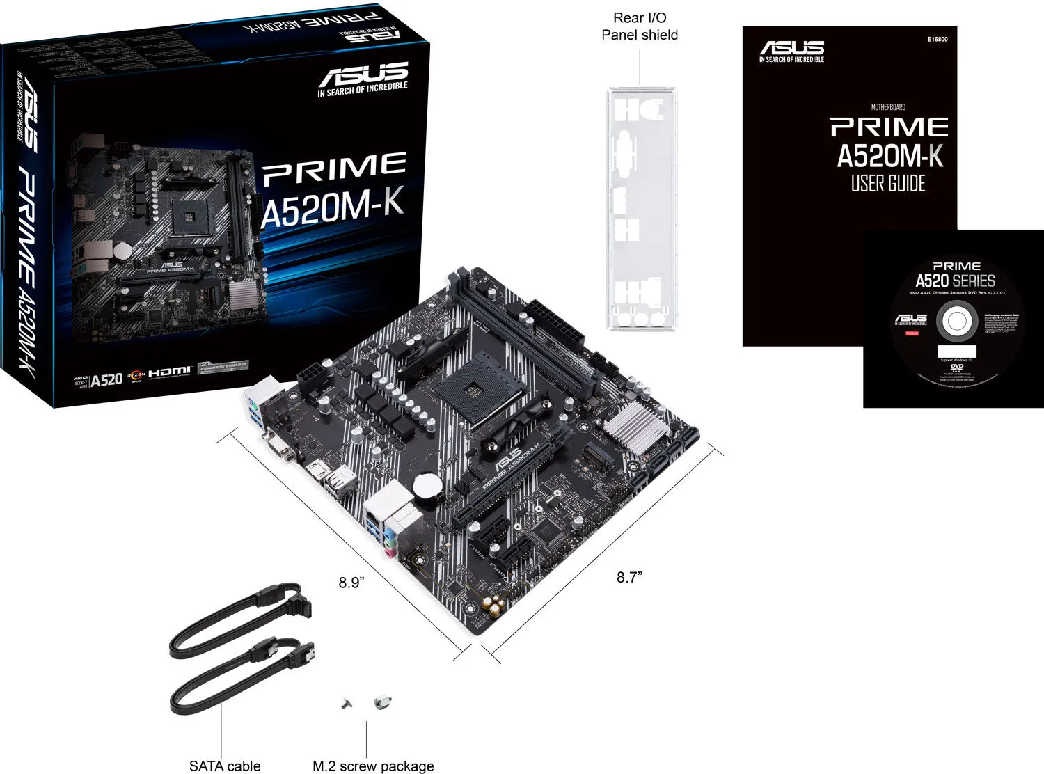 Carte Mère Asus Prime A520M-K (AM4) Micro-ATX
