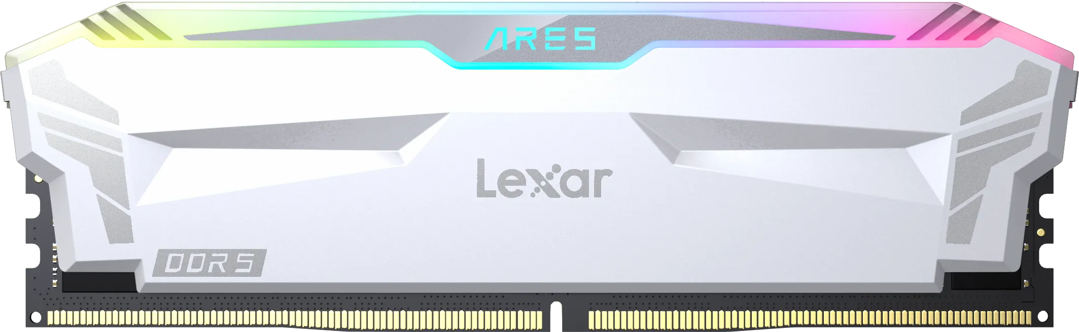 Kit Barrettes mémoire 32Go (2x16Go) DIMM DDR5 Lexar Ares RGB  6400MHz (Blanc)
