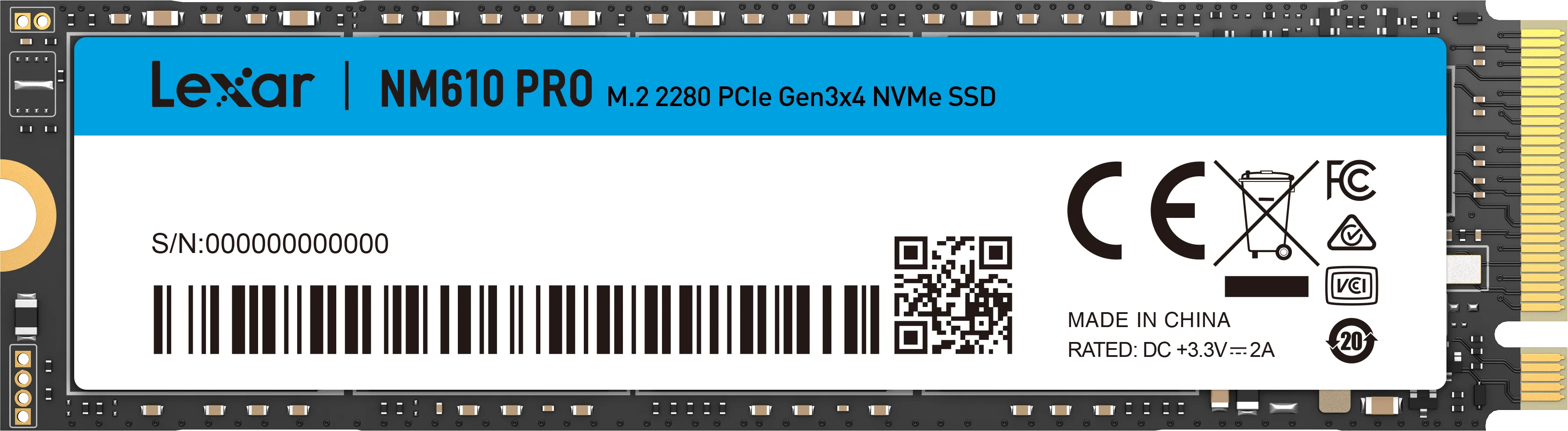 Disque SSD Lexar NM610 Pro 1To  - NVMe M.2 Type 2280