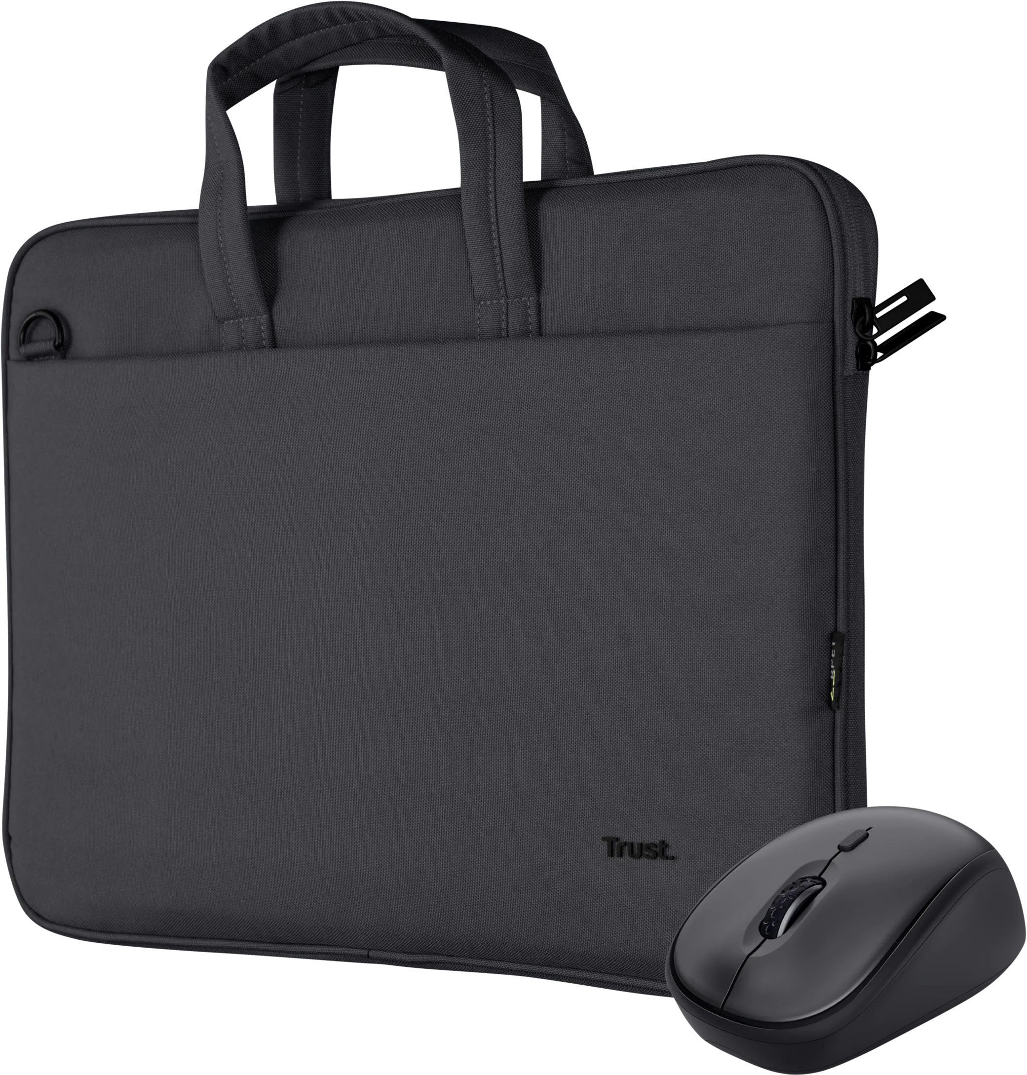 Sacoche Ordinateur Portable Trust Bologna 16" max + Souris sans fil Yvi+ (Noir)