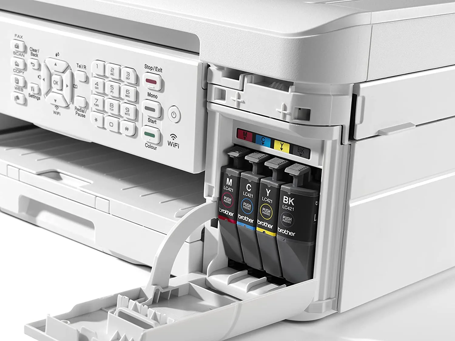 Imprimante Multifonction 4en1 Brother Gamme Mini MFC-J1010DW (Blanc)