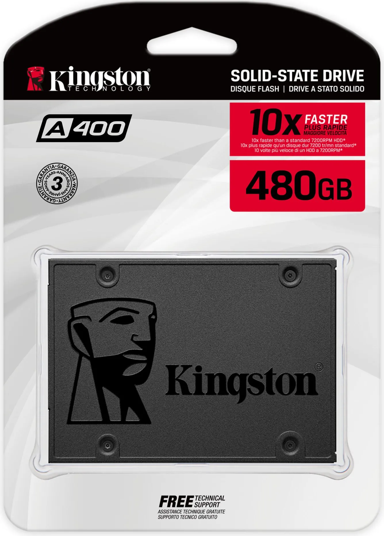 Disque SSD Kingston A400 480Go - S-ATA 2,5"