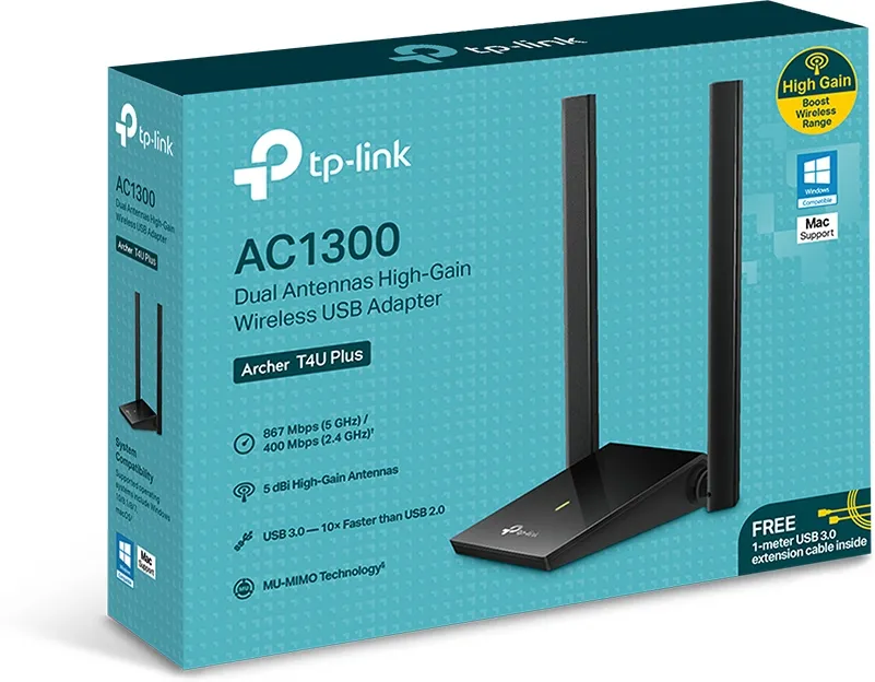 Carte Réseau USB WiFi TP-Link Archer T4U Plus (AC1300)