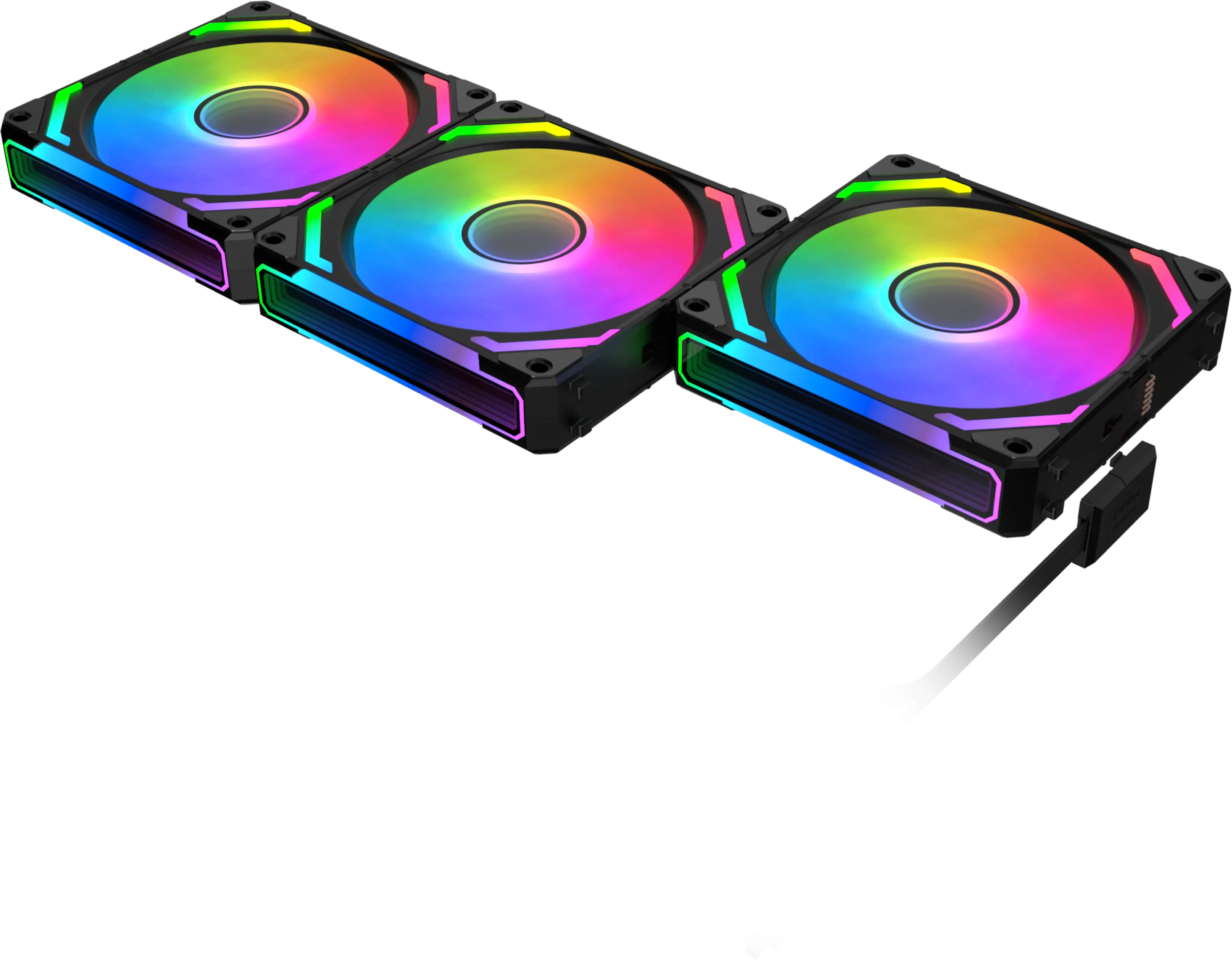 Lot de 3 Ventilateurs de boitier Xigmatek Starlink Ultra RGB (Noir)