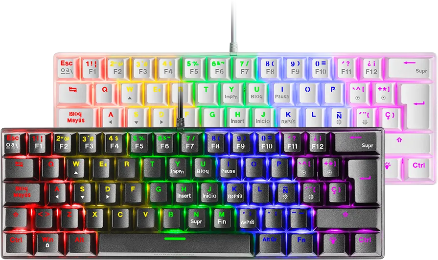 Clavier Gamer mécanique (Brown Switch) Mars Gaming MK60 RGB (Noir)