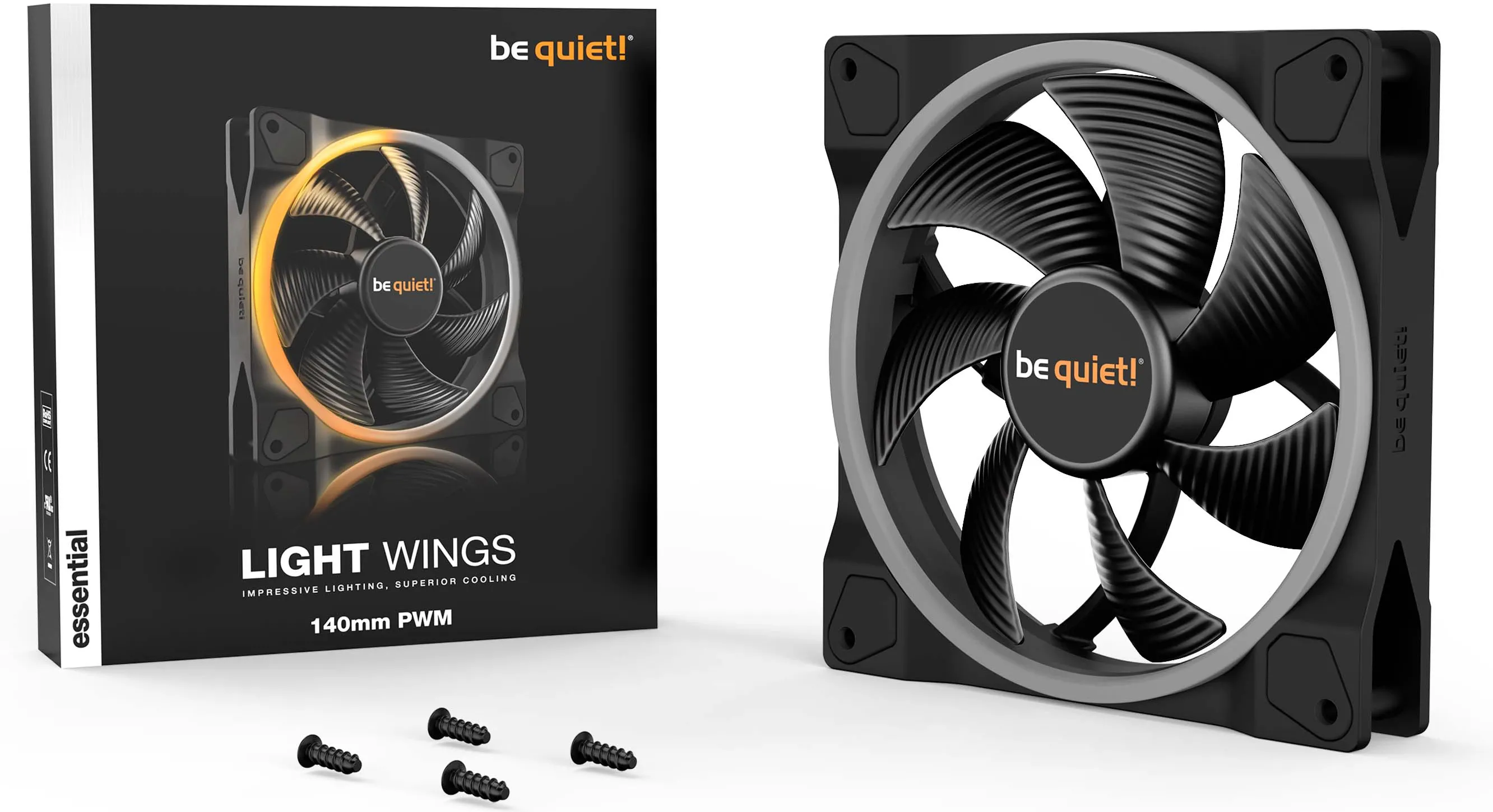 Ventilateur de boitier be quiet! Light Wings RGB - 14cm (Noir)