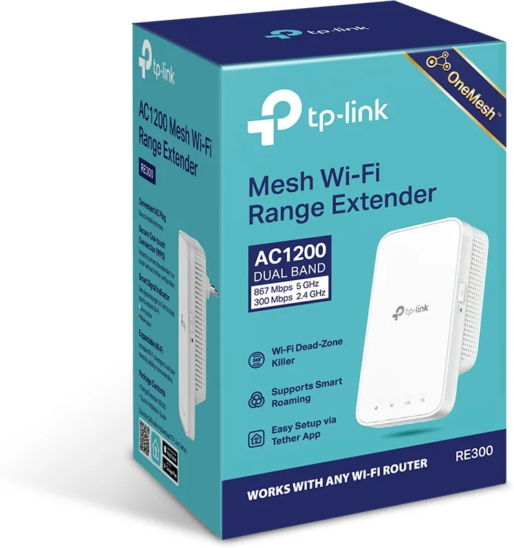 Répéteur WiFi Mesh TP-Link RE300 (AC1200)