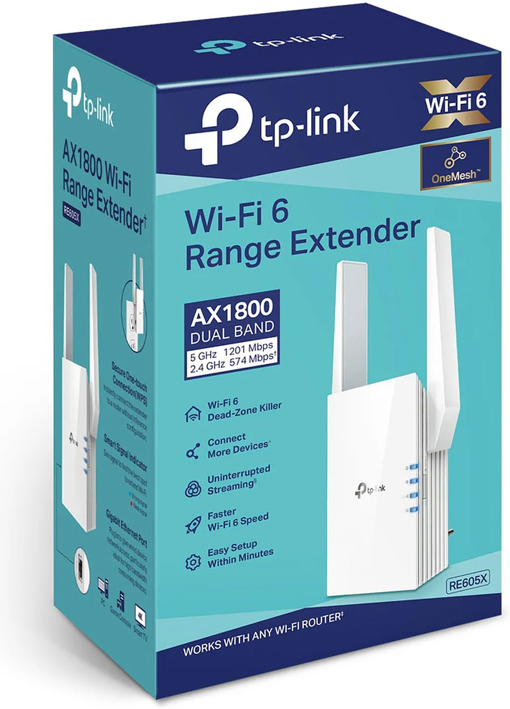 Répéteur WiFi Mesh TP-Link RE605X (AX1800)