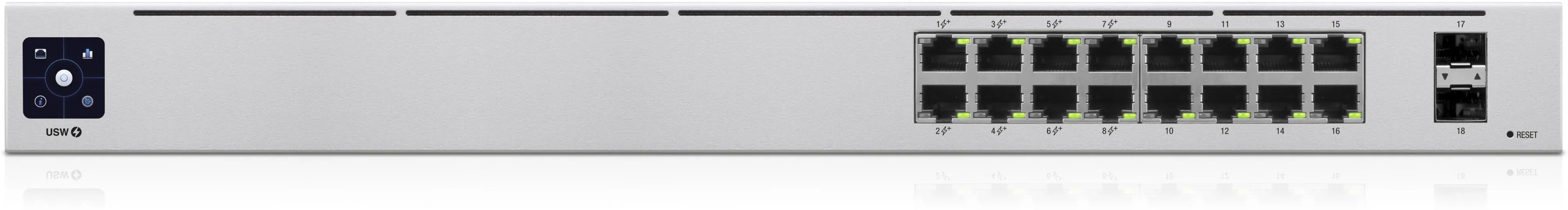 Switch réseau ethernet Gigabit Ubiquiti UniFi USW-16-POE - 16 ports : 8x PoE + 2x SFP