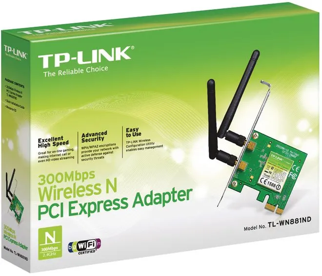 Carte Réseau PCI-Express WIFI TP-Link TL-WN881ND (300N)