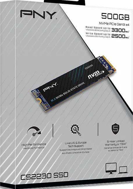 Disque SSD PNY CS2230 500Go - M.2 NVMe Type 2280
