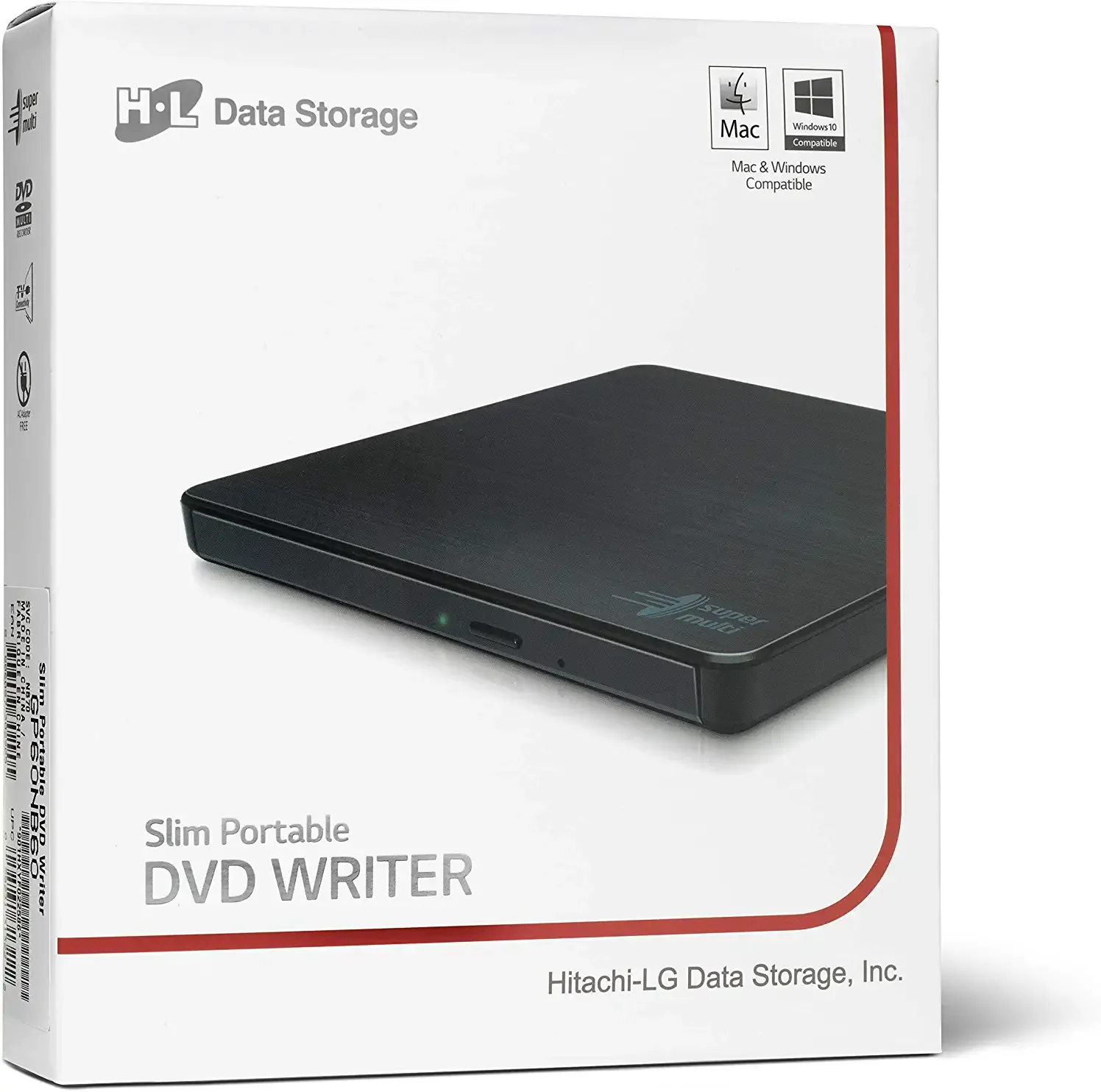 Graveur DVD externe slim Hitachi/LG GP60 (Noir)