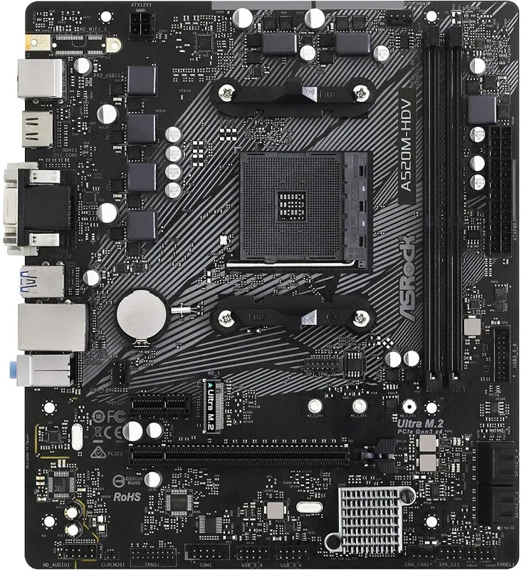 Carte Mère ASRock A520M-HDV (AM4) Micro-ATX