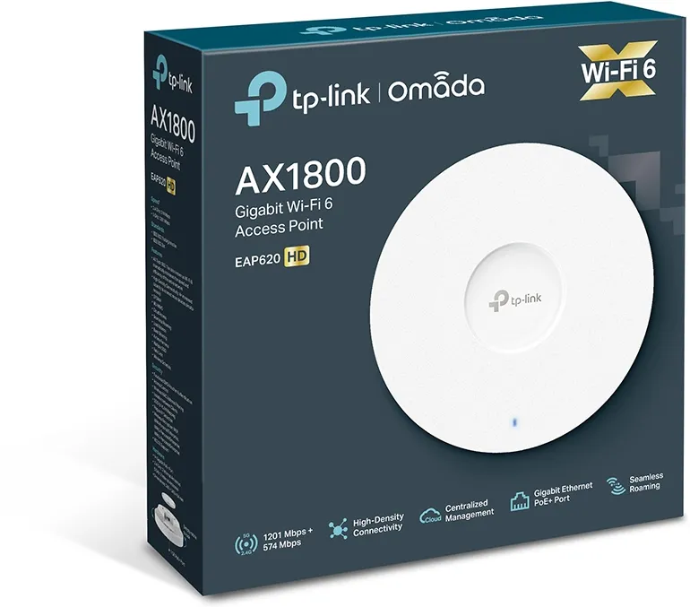 Point d'accès mural WiFi TP-Link Omada EAP620 HD (AX1800)