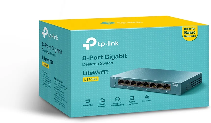 Switch réseau ethernet Gigabit TP-Link LiteWave LS108G 8 ports