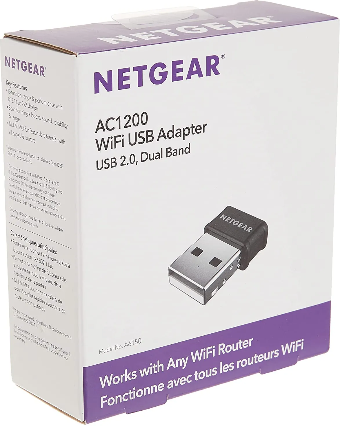 Mini Carte Réseau USB WiFi Netgear A6150 (AC1200)