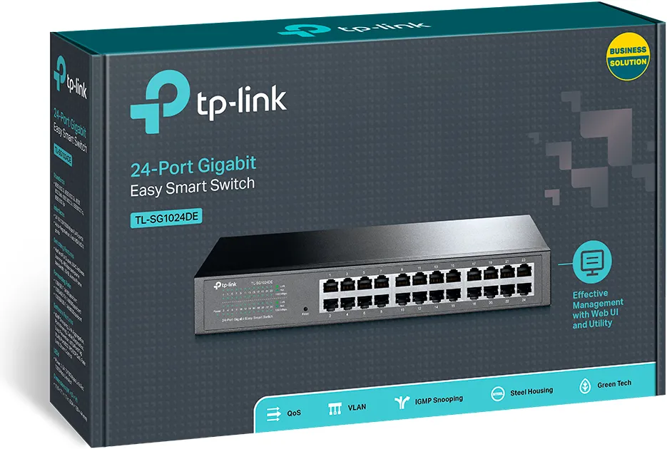 Switch réseau ethernet Gigabit TP-Link Easy Smart TL-SG1024DE - 24 ports