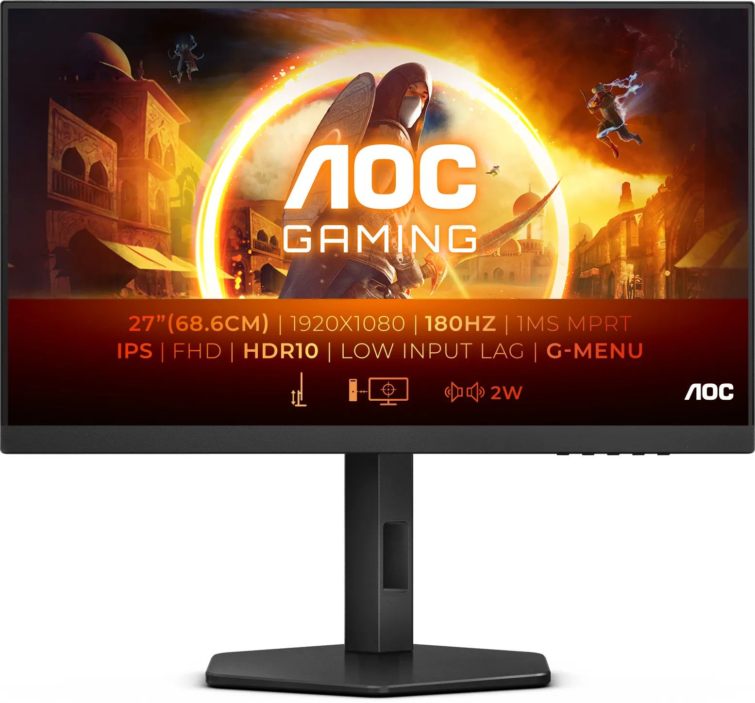 Ecran 27" AOC Gaming 27G4XE Full HD 180Hz (Noir)