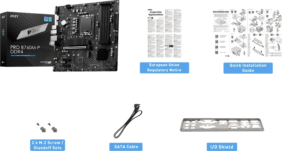 Carte Mère MSI Pro B760M-P DDR4 (Intel LGA 1700) Micro ATX