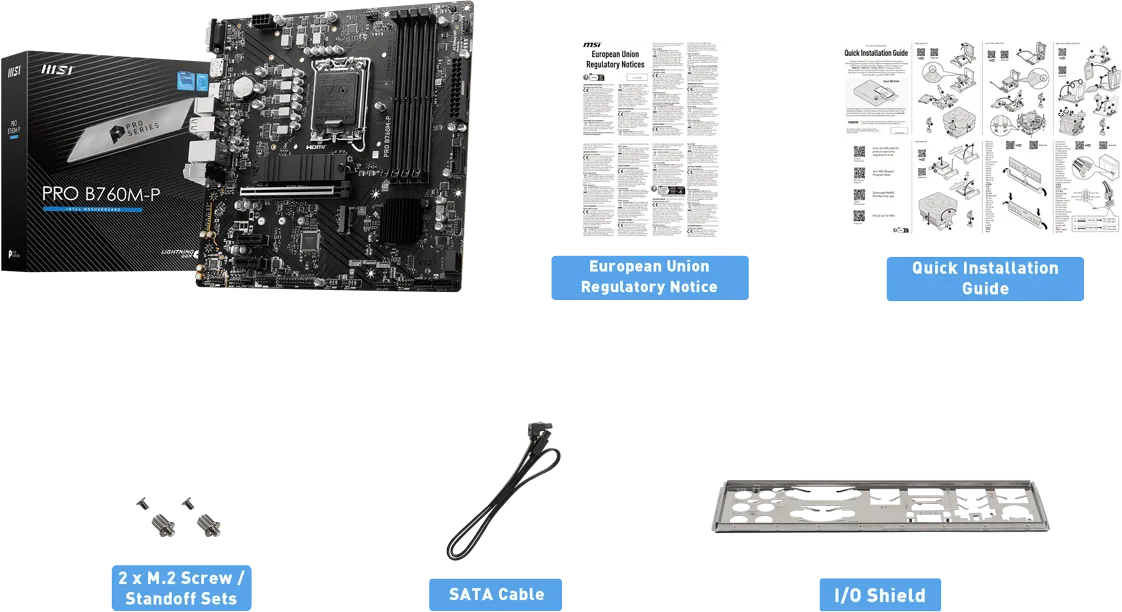 Carte Mère MSI Pro B760M-P DDR5 (Intel LGA 1700) Micro ATX