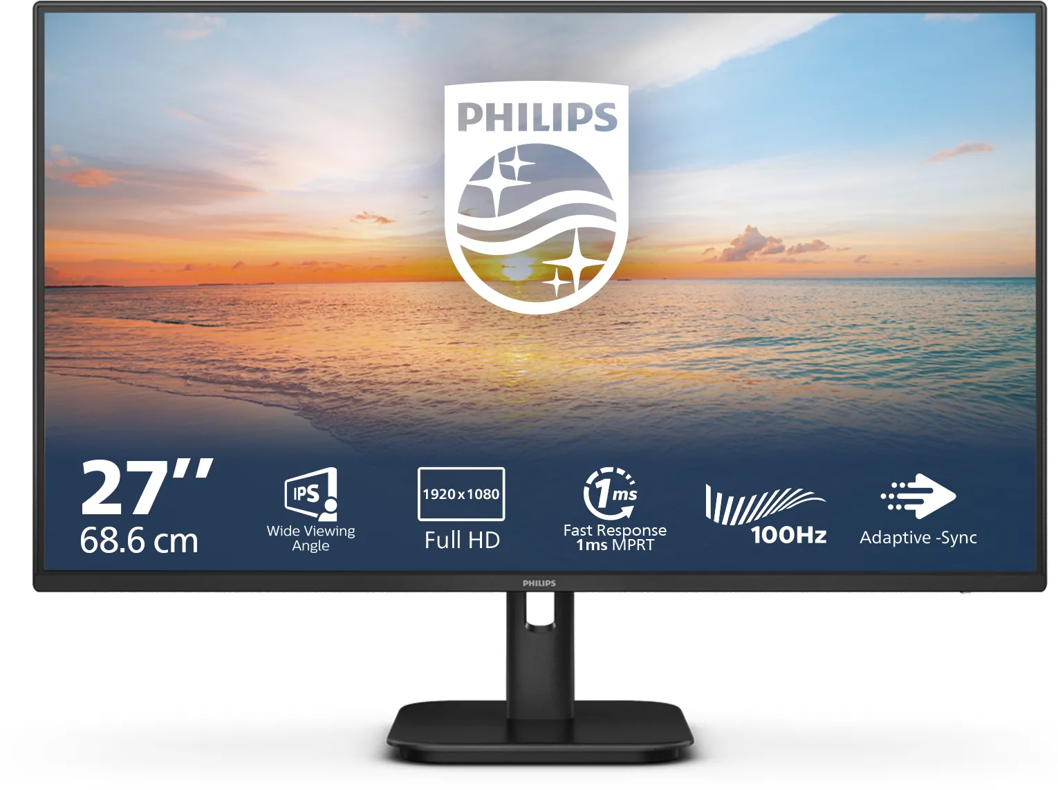 Ecran 27" Philips 27E1N1100A Full HD 100Hz (Noir)