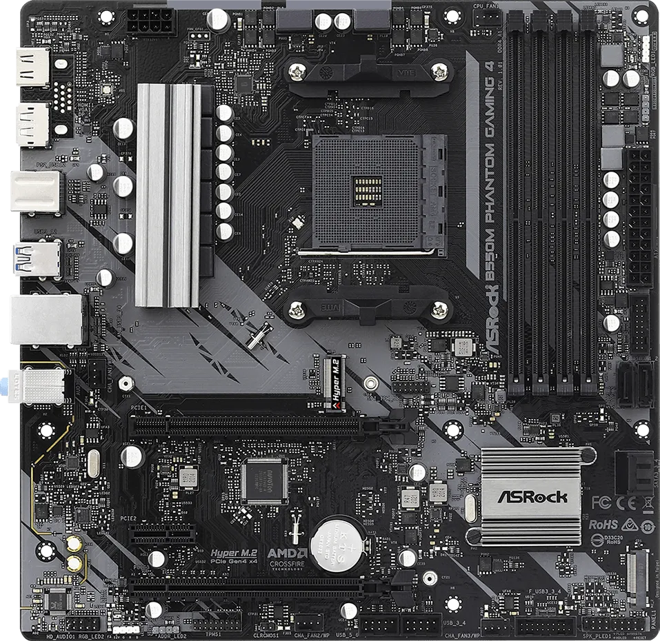 Carte Mère ASRock B550M Phantom Gaming 4 (AM4) Micro ATX