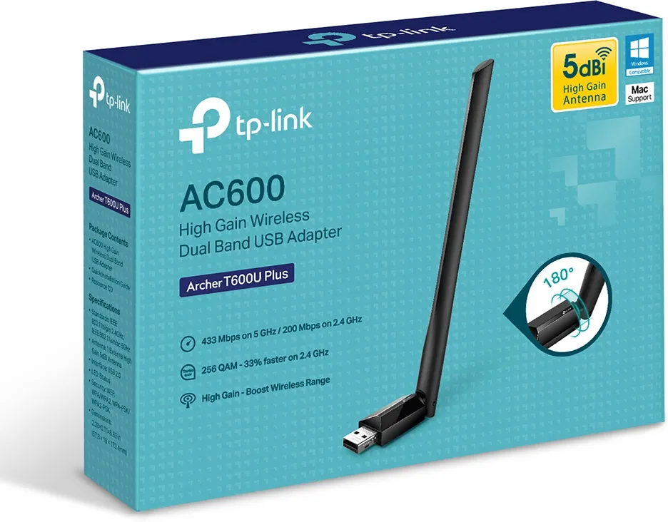 Carte Réseau USB WiFi TP-Link Archer T600U Plus (AC600)
