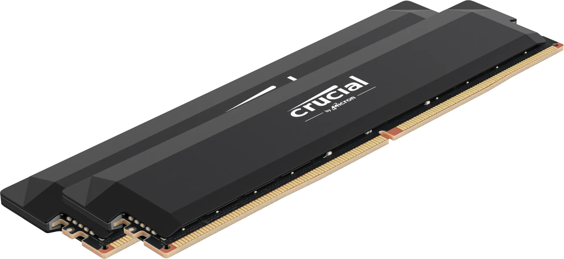 Kit Barrettes mémoire 32Go (2x16Go) DIMM DDR5 Crucial Pro OC Gaming 6400MHz (Noir)