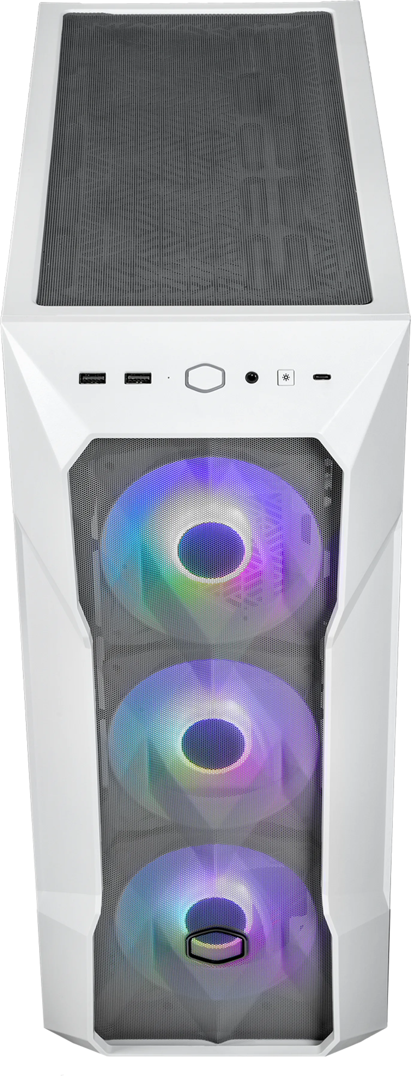 Boitier Moyen Tour E-ATX Cooler Master MasterBox TD500 Mesh V2 RGB avec panneau vitré (Blanc)