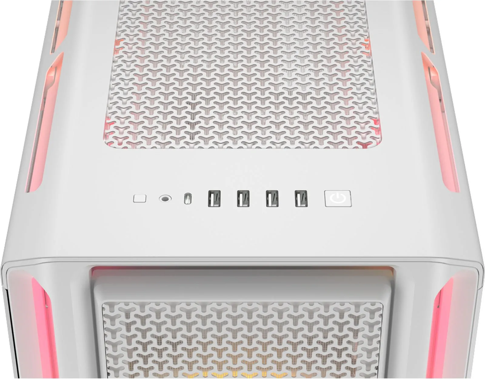 Boitier Moyen Tour E-ATX Corsair iCue Link 5000T LX RGB avec panneau vitré (Blanc)