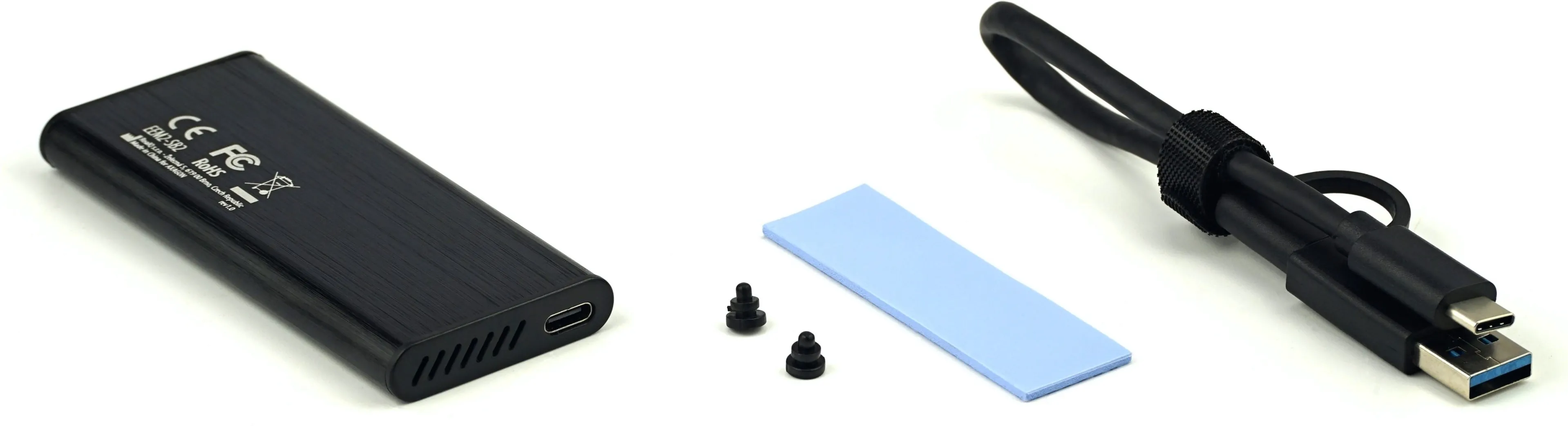 Boitier externe USB 3.2 Axagon EEM2-SB2 - S-ATA/NVMe M.2 Type 2280 (Noir)