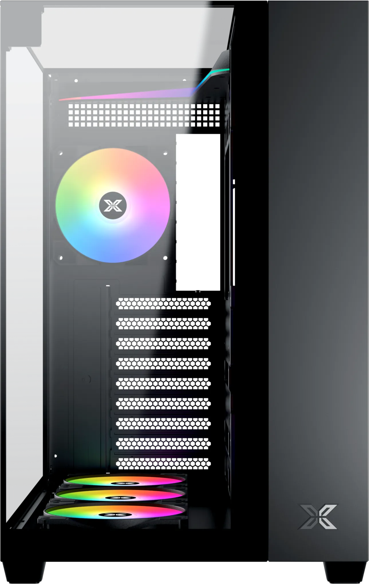 Boitier Moyen Tour ATX Xigmatek Aqua V RGB avec panneaux vitrés (Noir)